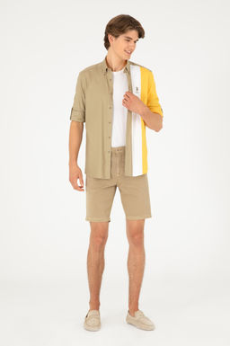 Мужская рубашка цвета хаки с длинным рукавом Неожиданная скидка в корзине - U.s. polo assn фото 4