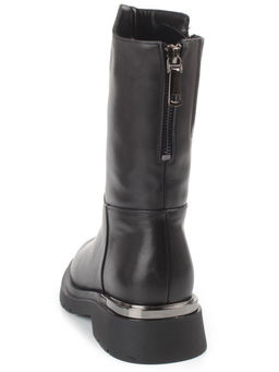 Z4228M BLACK Полусапоги зимние женские (натуральная кожа, натуральный мех) - Фабричный китай фото 7