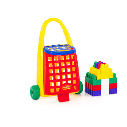 Забавная тележка + конструктор Combi Blocks (34 элемента) - Полесье фото 4