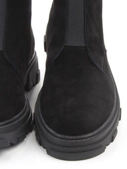 01-E2014B-497B BLACK Ботинки демисезонные женские (натуральная замша)