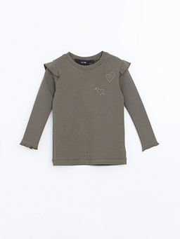 Bisiklet Yaka Nak??l? K?z ?ocuk Ti??rt