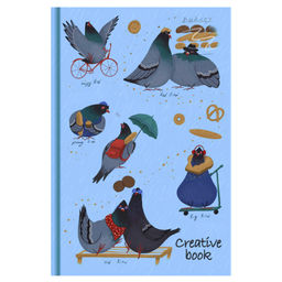 Записная книжка, 140х210 мм, 112 л., арт. 61491/К/ 20 NICE BIRDS/CREATIVE BOOK