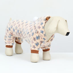 Комбинезон Звёзды с капюшоном, размер 2XL (ДС 45 см, ОШ 45 см, ОГ 55 см), бежевый - Simaland фото 3