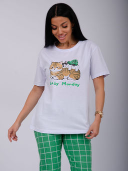 Пижама Лизи 2 брюки, трикотаж - Малина фото 3