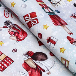 Цена за 10 шт. Бумага упаковочная новогодняя глянцевая Мода , 68?100 см
