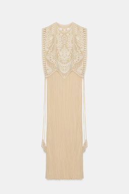 ZW COLLECTION COMBINED DRESS WITH DETACHABLE OVERLAY - Zara фото 9