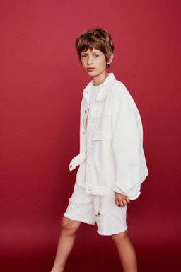 RIPPED DENIM BERMUDA SHORTS - Zara фото 6