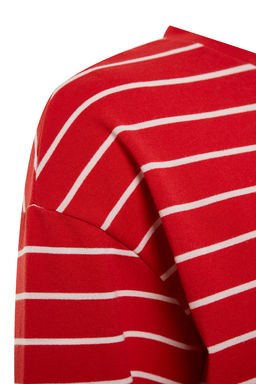 TRENDYOLMILLA Beyaz Cizgili Oversize/Genis Kesim Bisiklet Yaka Ince Orme Sweatshirt TWOAW23SW00326 фото 8