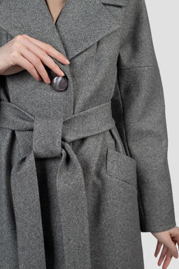 Пальто женское демисезонное (пояс) - El podio фото 6