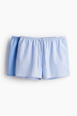 Pack de 2 pantalones cortos de pijama en popelina - H&m фото 5