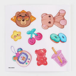 Набор для создания акриловых брелоков с наклейками и фигуркой из сургуча