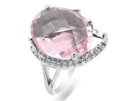 Кольцо из серебра морганит, Татин