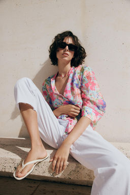 CAMISA ESTAMPADO FLORAL / Multicolor - Zara фото 3