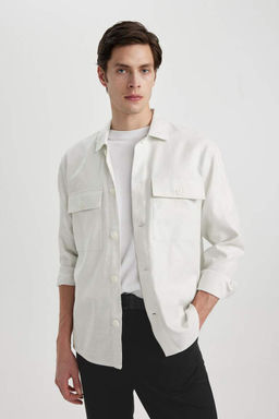 Куртка-рубашка с воротником-поло Relax Fit - Defacto фото 5