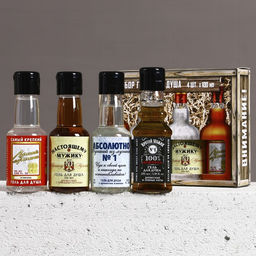 Подарочный набор Лучшему из лучших гель для душа виски и водка, 4?100 мл - Чистое счастье фото 2