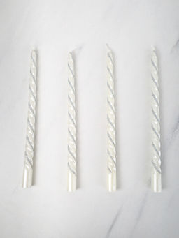 Свеча стержень 4 штуки 25 см витая / A-500 /уп 144/ белая - ГалеонТрейд фото 3