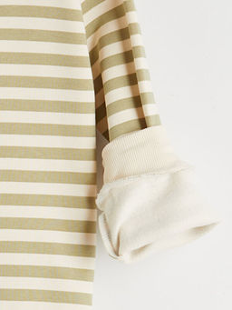 Bebe Yaka ?izgili K?z ?ocuk Sweatshirt