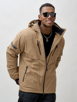 Горнолыжный костюм мужской зимний бежевого цвета 3710B - Leifensh фото 15