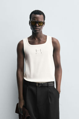 LABEL TANK T-SHIRT - Zara фото 2