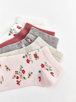 ?i?ekli Kad?n Patik ?orap 5li