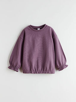 Bisiklet Yaka K?z ?ocuk Sweatshirt ve Tayt