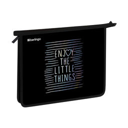 Папка для тетрадей А5, молния сверху Berlingo "Enjoy the little things" (PP05-BP-1215) пластик