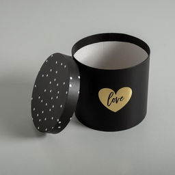 Набор коробок для цветов 4 в 1, упаковка подарочная, Чёрно-белый, 14?14?13 см - 20?20?17.5 см