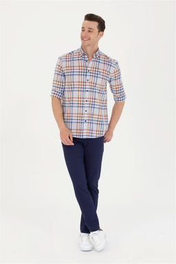 U. S. Polo Assn Мужская рубашка в клетку с камнем - U.s. polo assn фото 11