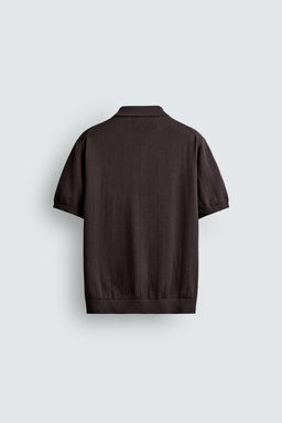 POLO PUNTO CANAL? REGULAR FIT / Chocolate - Zara фото 9