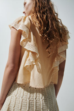 Blusa con volantes de encaje - H&m фото 3