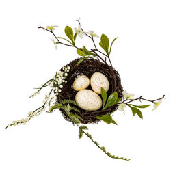 Изделие декоративное "Гнездо пасхальное", L23 W23 H10 см, 3в.