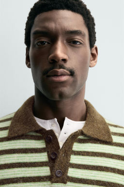 STRIPED KNIT POLO SHIRT - Zara фото 5