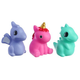 Резиновые игрушки для ванны Крошка Я «Динозаврики», с пищалкой, в наборе 3 шт, МИКС