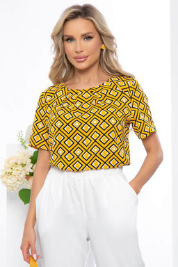 Блуза Нильда (горчица) Б5397 - Lt collection фото 6