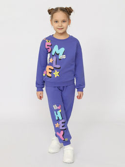 CRB wear/CSKG 90238-44-395 Комплект для девочки (джемпер, брюки),фиолетовый/Ex.Cherubino  фото 3