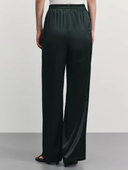 Широкие атласные брюки / Zarina  фото 5