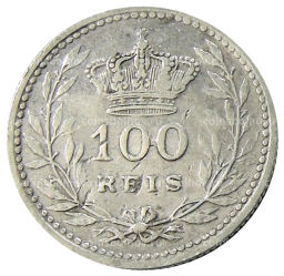 Монета 100 рейс 1910 года Португалия
