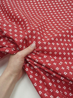 Перкаль Зорица цв.красный, ГОСТ, ш.1.5м, хлопок-100%, 125гр/м.кв - Купава фото 6