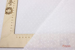 Фактурный хлопок Шарики цв.молочно-сливочный, ш.1.4м, батист, хлопок-100%, 80гр/м.кв - Купава фото 2