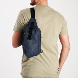 Сумка слинг молодёжная из текстиля, цвет синий - Simaland фото 3