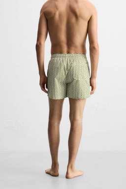WAVY MID-LENGTH SWIMMING TRUNKS - Zara фото 4