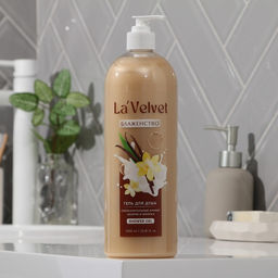 Гель для душа LaVelvet соблазнительный аромат ванили и молока, 1000 мл