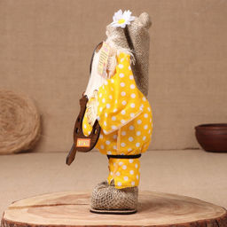 Фигурка-оберег «Домовой. Славуся в льняном колпаке, с ложкой и подковой», МИКС