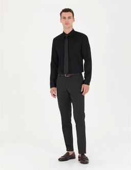 Siyah Slim Fit Uzun Kollu Basic G_mlek - Pierre cardin фото 4