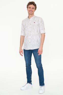 U. S. Polo Assn Мужская рубашка цвета хаки с длинным рукавом - U.s. polo assn фото 5