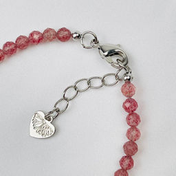 Браслет из Кварца клубничного 18 см +