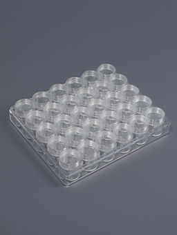 Органайзер для хранения мелочей, 30 баночек, d=2.6×2.8 см, 16.5×13.5×3.5 см, прозрачный