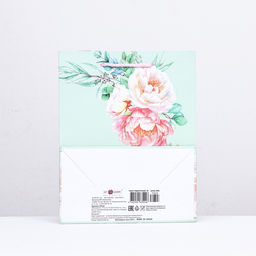 Пакет подарочный Цветы, бирюза, 18 х 22,3 х 10 см - Simaland фото 2