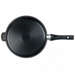 Сковорода с тефлоновым покрытием д28см "Классик", h7см, s0,42см, ручка из термостойкого пластика, стеклянная крышка с пароотводом, подарочная упаковка (Россия)