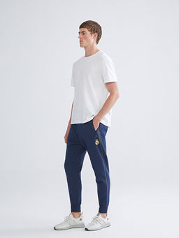 Slim Fit Real Madrid Bask?l? Erkek Jogger E?ofman Alt?